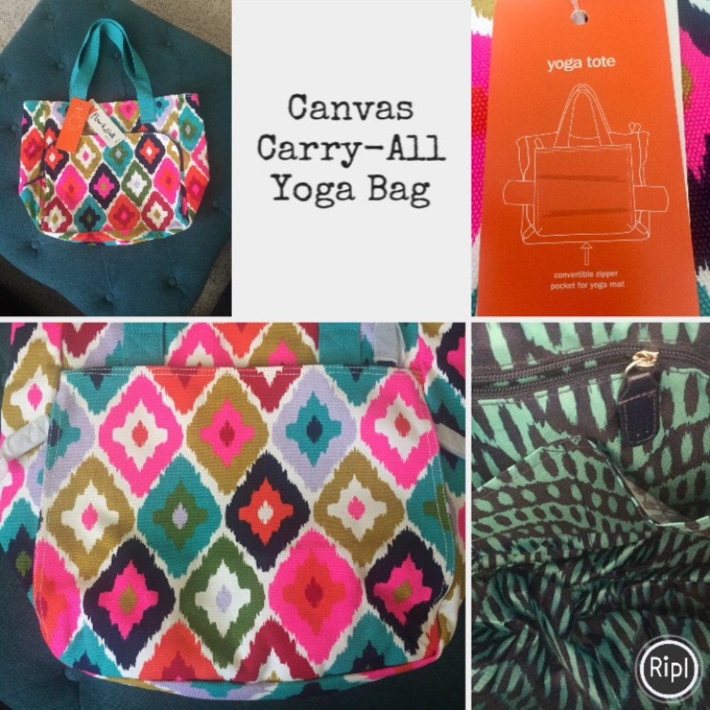 French Bill Canvas Carry-All Yoga Tote